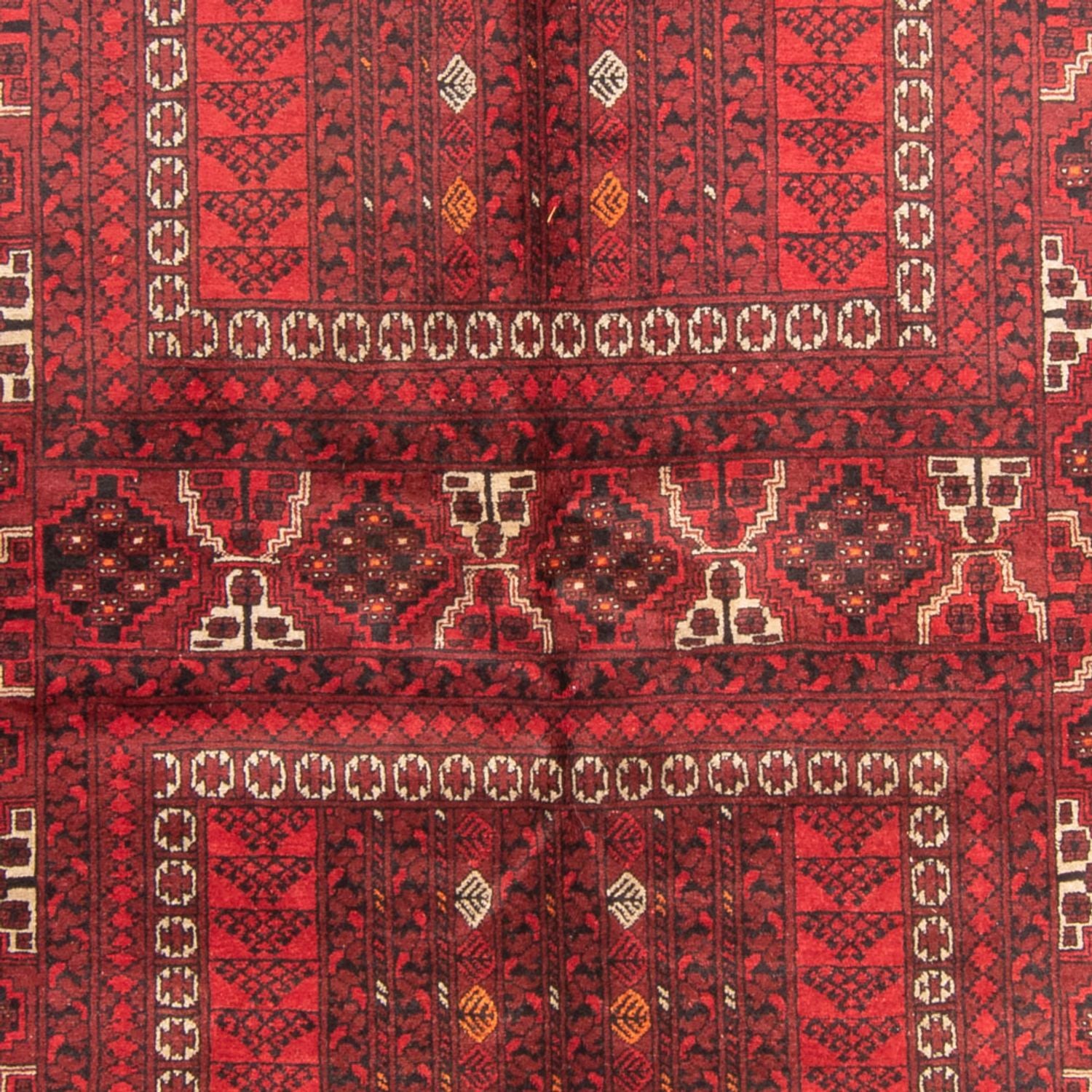 Turkaman-tæppe - 238 x 164 cm - rød