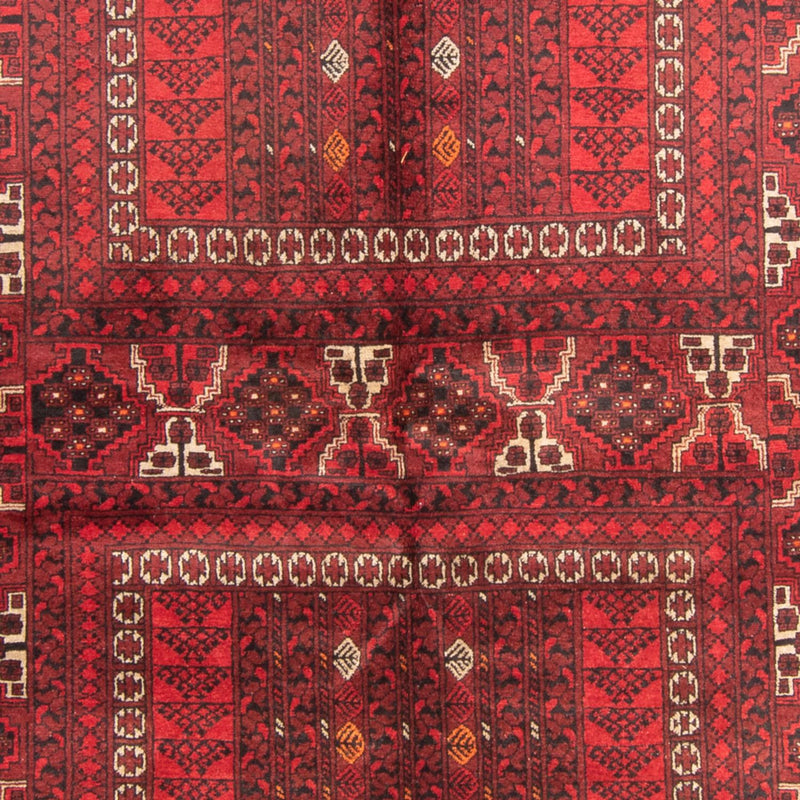 Turkaman-tæppe - 238 x 164 cm - rød