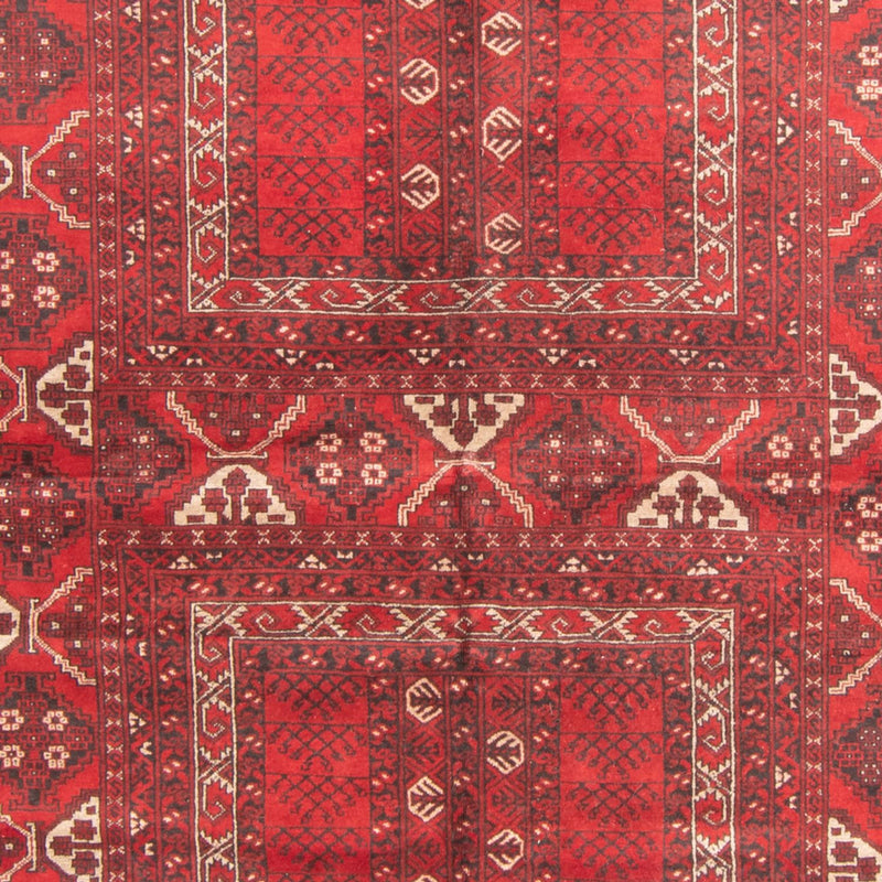 Turkaman-tæppe - 236 x 159 cm - rød