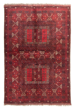 Turkaman-tæppe - 240 x 160 cm - rød