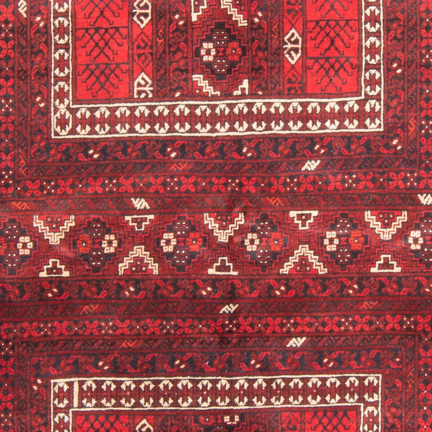 Turkaman-tæppe - 236 x 162 cm - rød