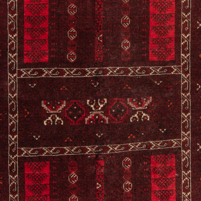 Turkaman-tæppe - 224 x 158 cm - rød