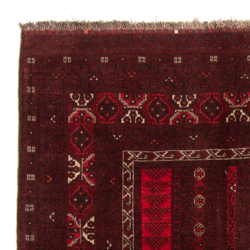 Turkaman-tæppe - 224 x 158 cm - rød
