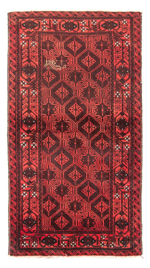 Løber Baluch-tæppe - 196 x 102 cm - rød