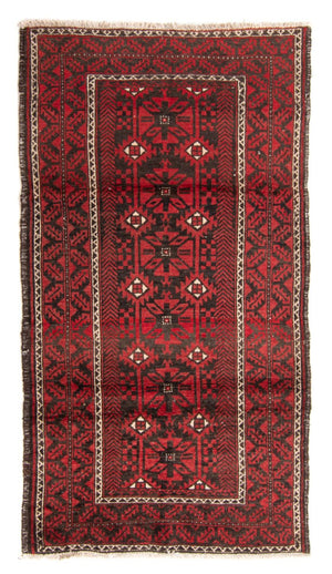 Løber Baluch-tæppe - 210 x 110 cm - rød