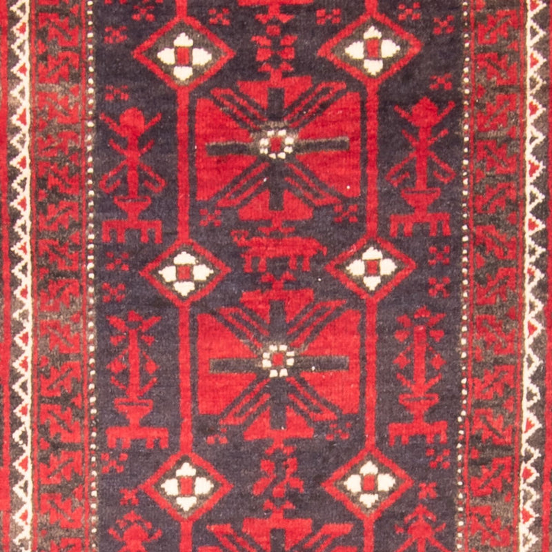 Løber Baluch-tæppe - 205 x 112 cm - rød