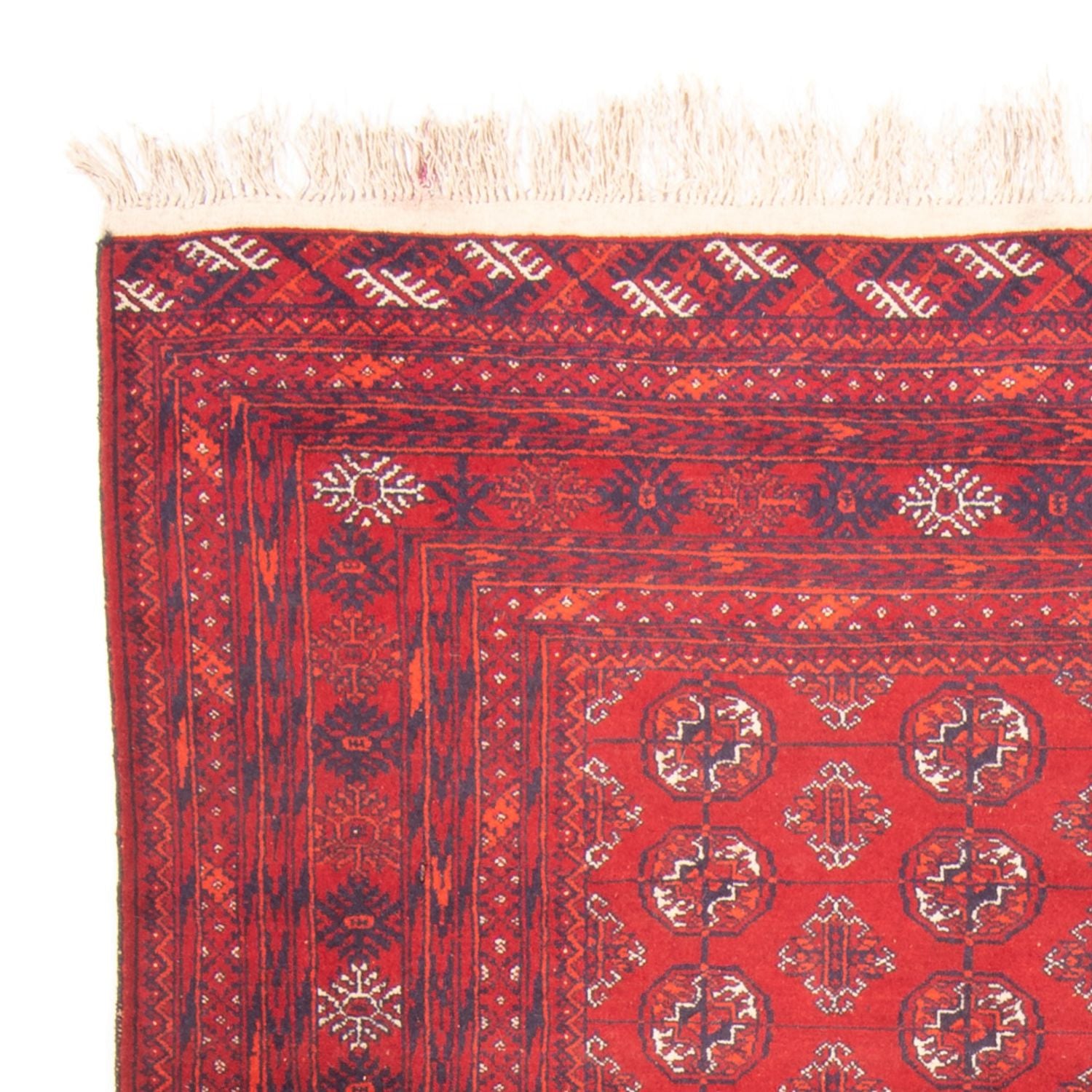 Turkaman-tæppe - 175 x 126 cm - rød