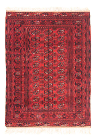 Turkaman-tæppe 124x168cm - Persisk tæppe - rød
