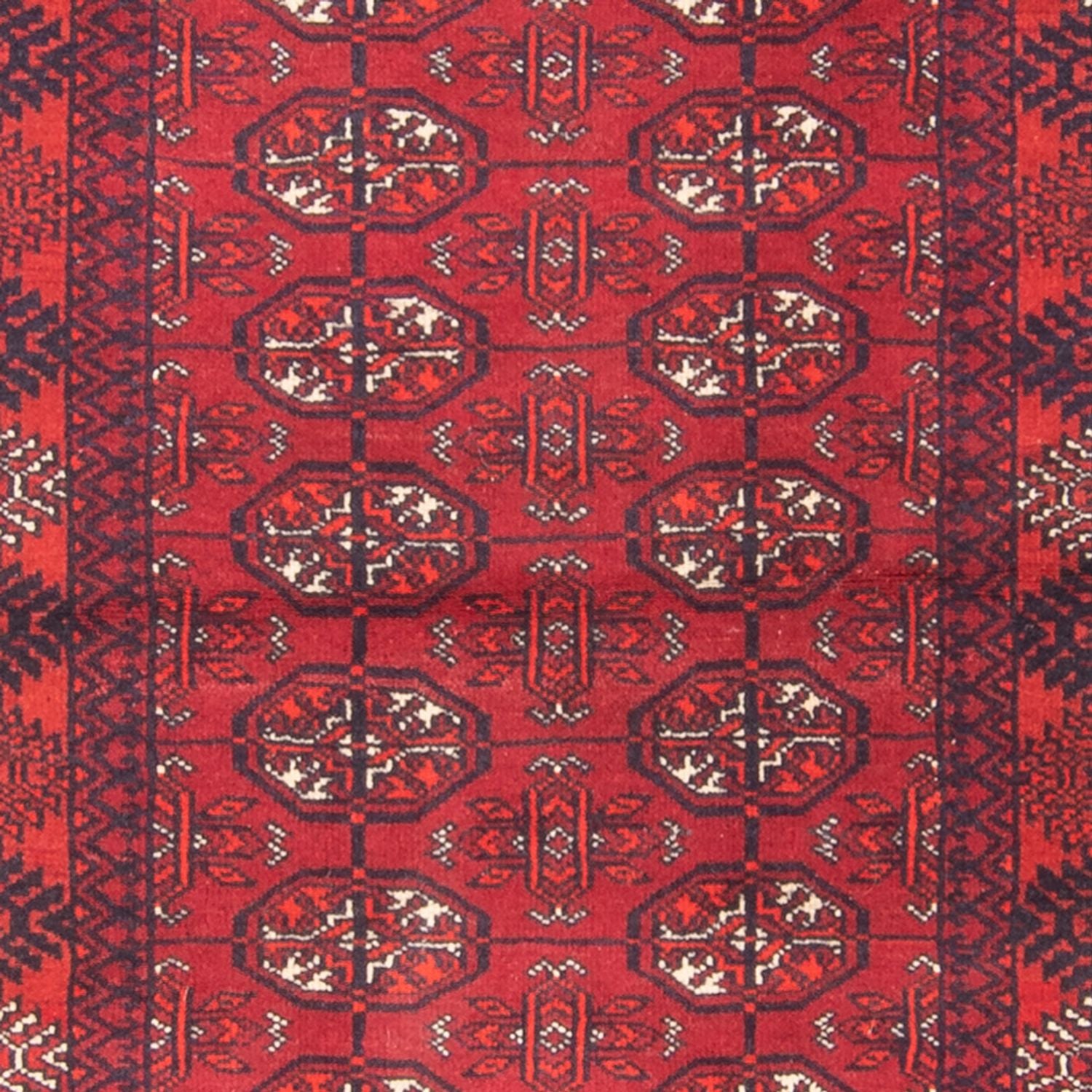 Løber Turkaman-tæppe - 194 x 74 cm - rød