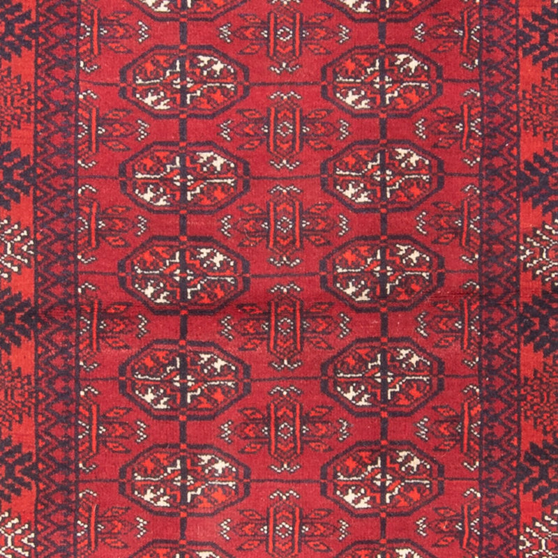 Løber Turkaman-tæppe - 194 x 74 cm - rød