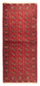 Løber Turkaman-tæppe - 201 x 86 cm - rød