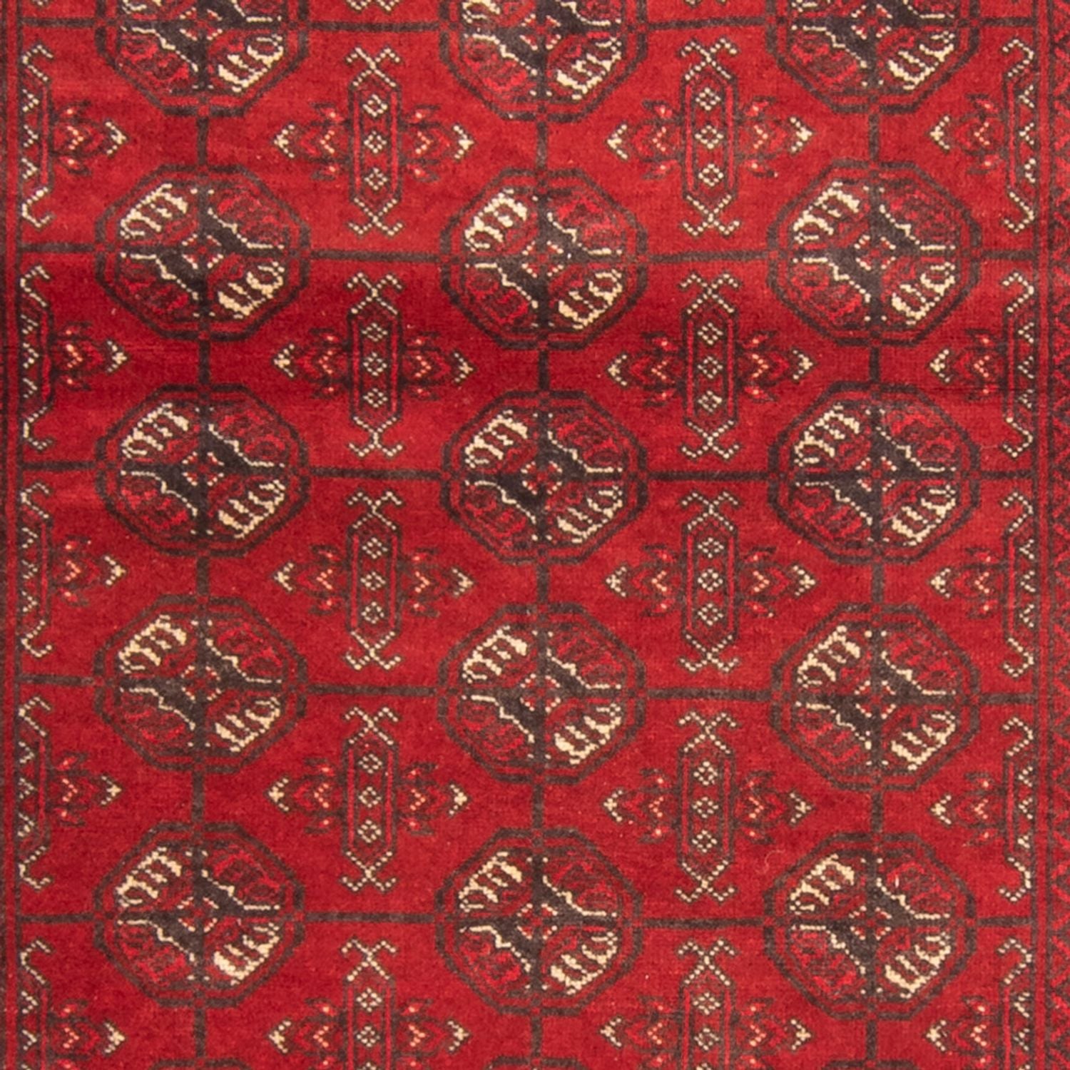 Løber Turkaman-tæppe - 201 x 86 cm - rød
