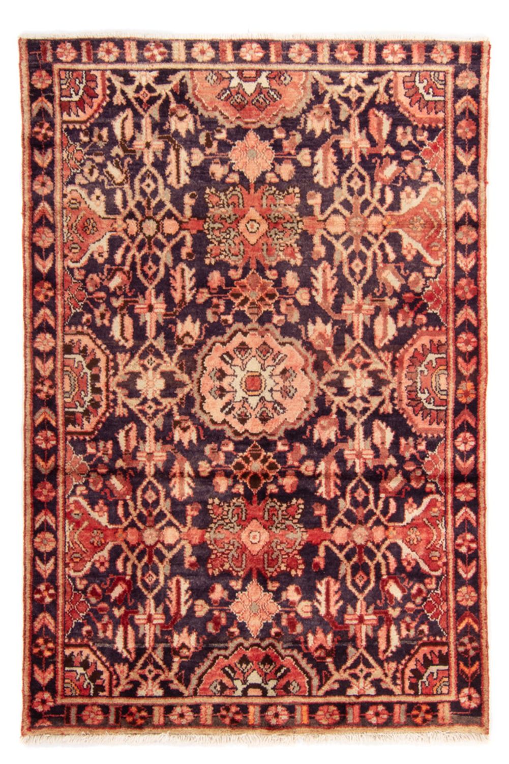 Persisk tæppe - Nomadisk - 208 x 137 cm - mørkeblå