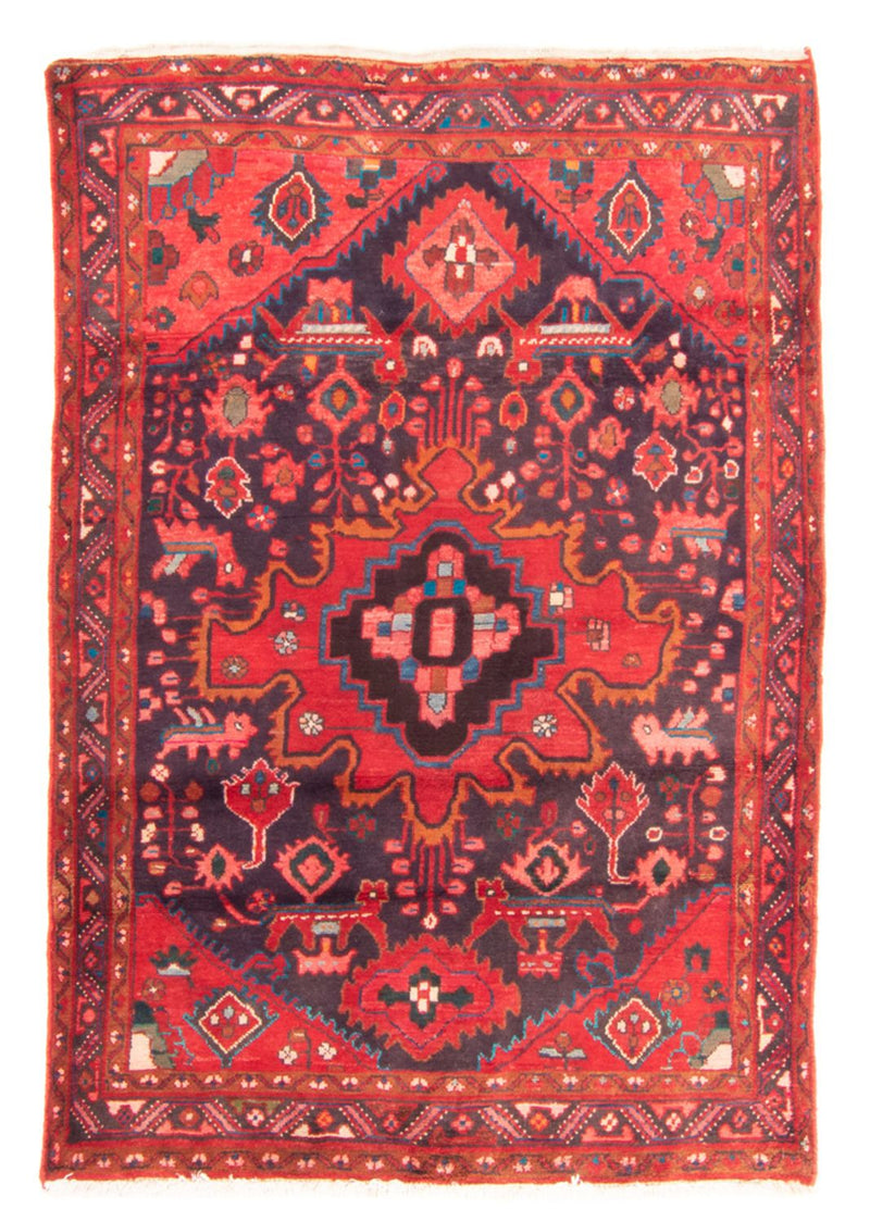 Persisk tæppe - Nomadisk - 196 x 134 cm - mørkeblå
