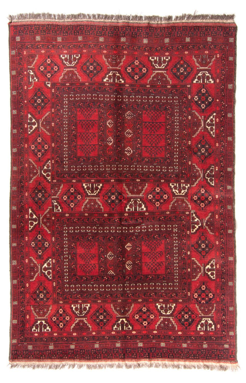 Turkaman-tæppe - 228 x 158 cm - rød