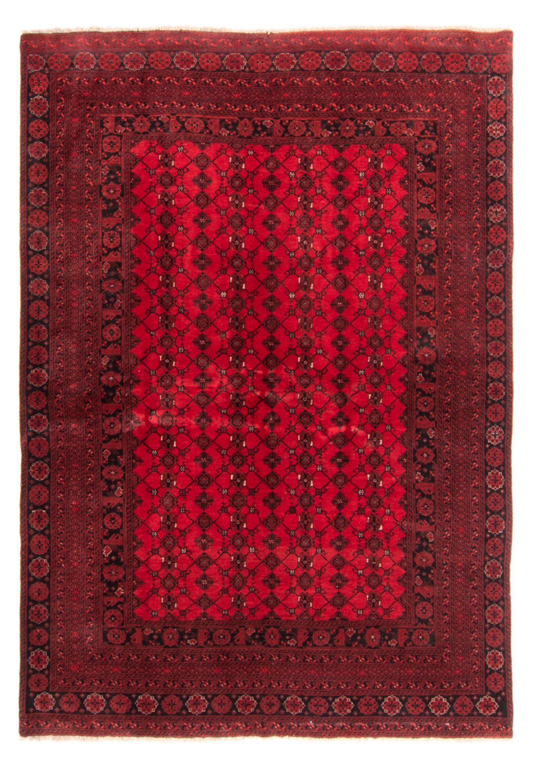 Turkaman-tæppe - 257 x 178 cm - rød