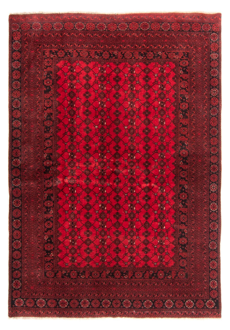 Turkaman-tæppe - 257 x 178 cm - rød