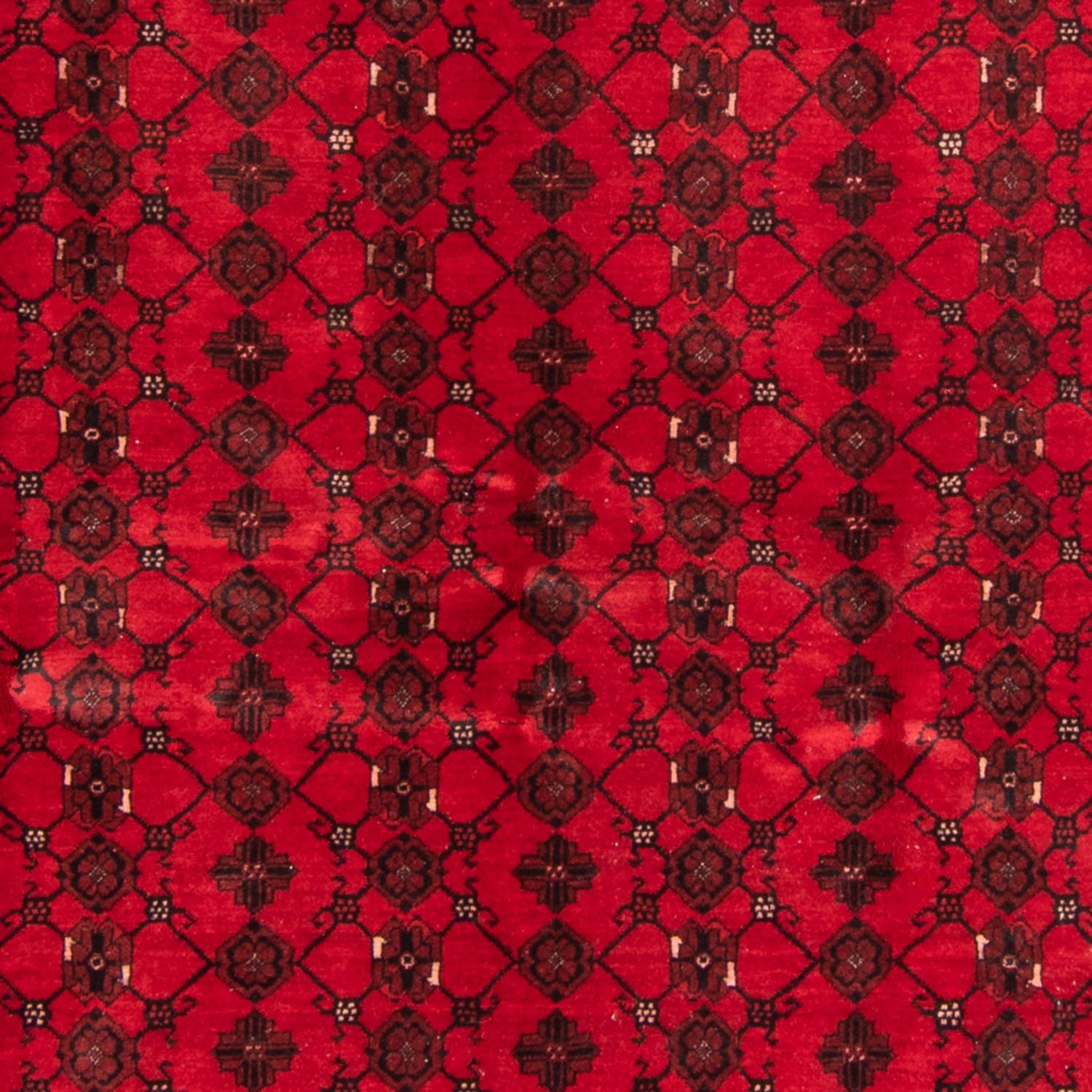 Turkaman-tæppe - 257 x 178 cm - rød