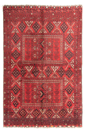 Turkaman-tæppe - 230 x 157 cm - rød