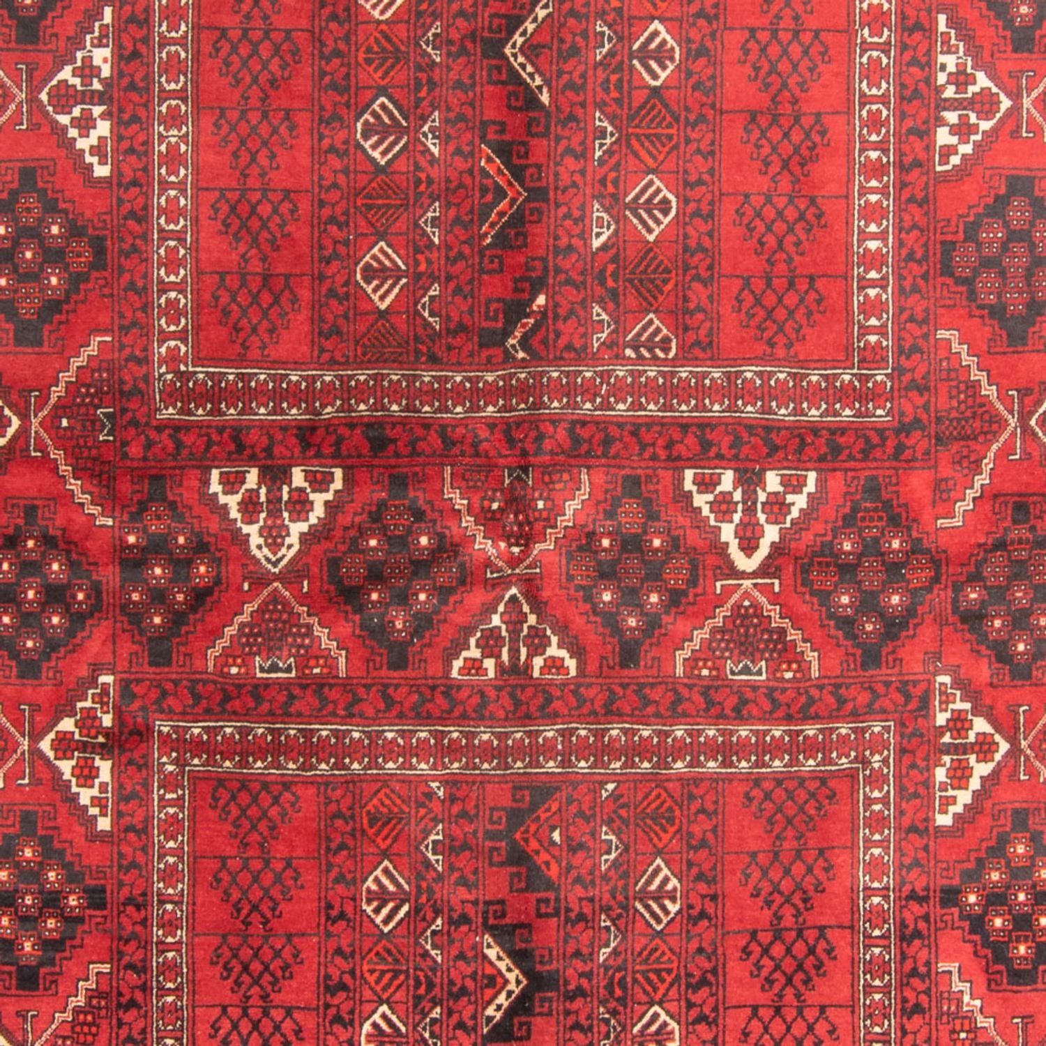 Turkaman-tæppe - 230 x 157 cm - rød