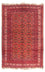 Turkaman-tæppe - 246 x 157 cm - rød