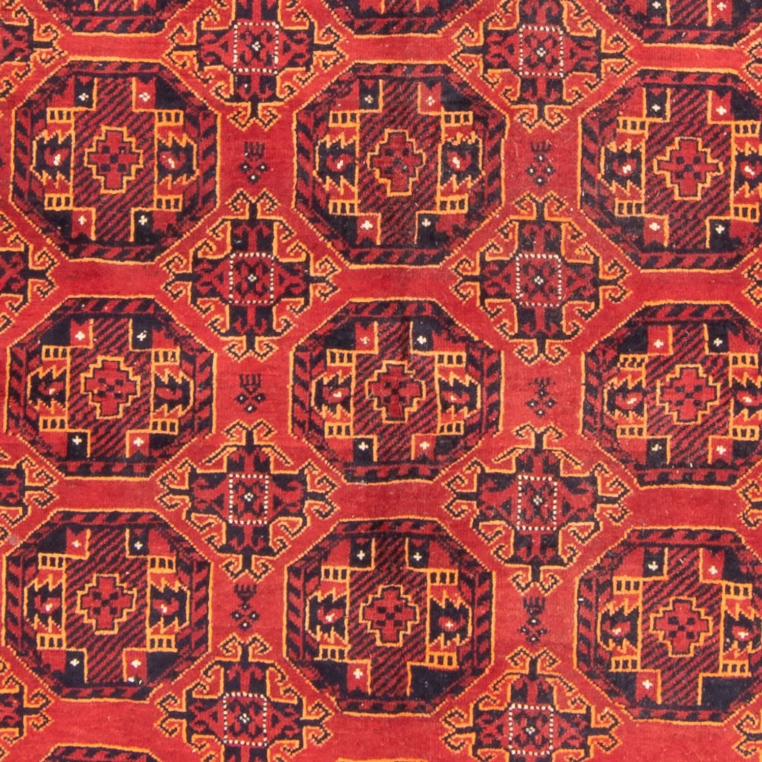 Turkaman-tæppe - 246 x 157 cm - rød
