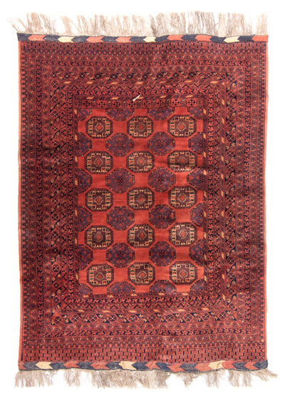 Turkaman-tæppe 148x200cm - Persisk tæppe - rød