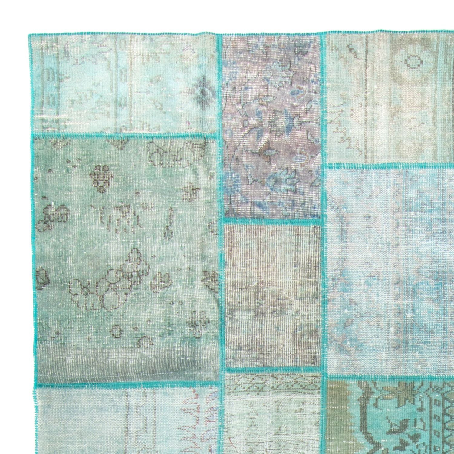 Vintage tæppe - 303 x 203 cm - turkis