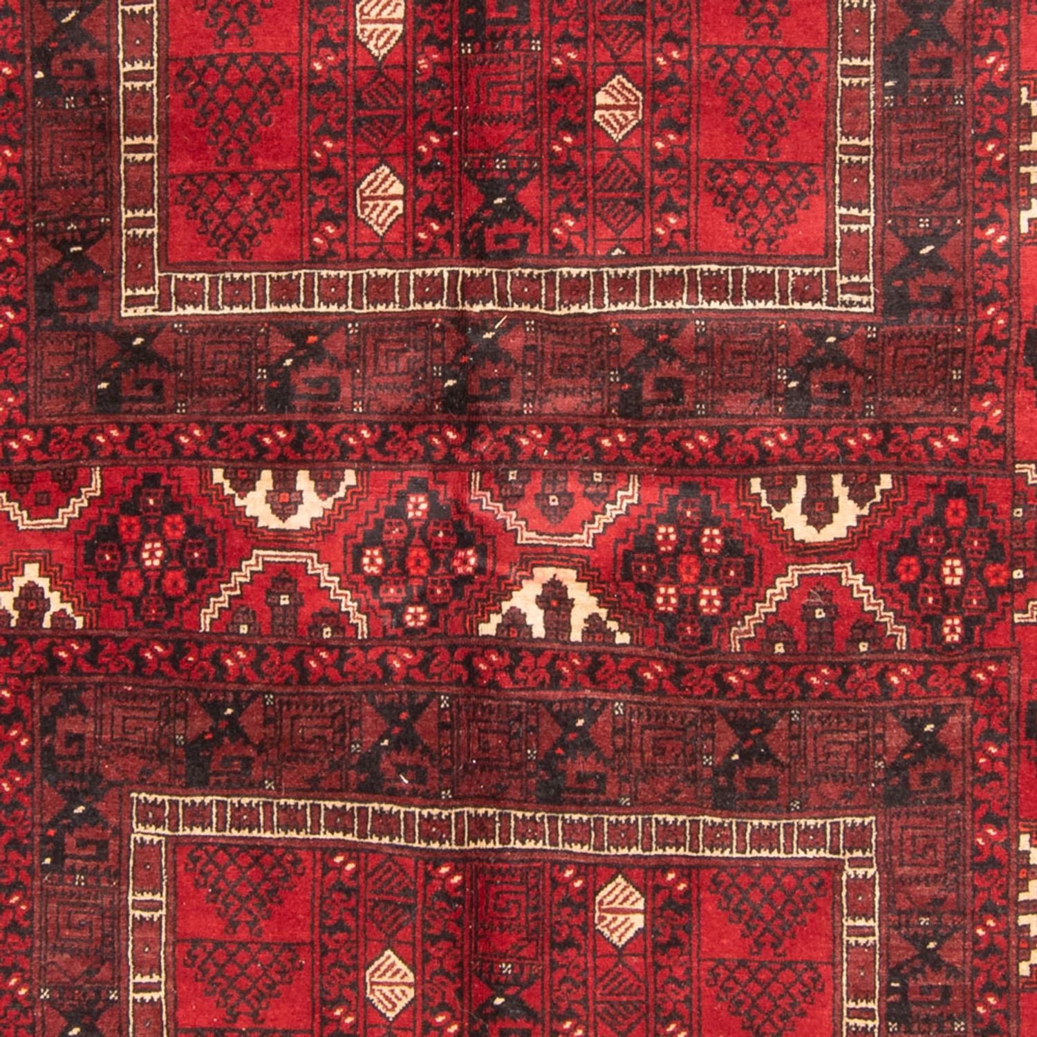 Turkaman-tæppe - 244 x 158 cm - rød