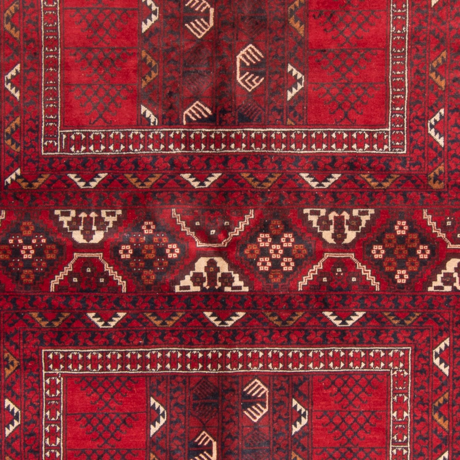 Turkaman-tæppe - 230 x 153 cm - rød