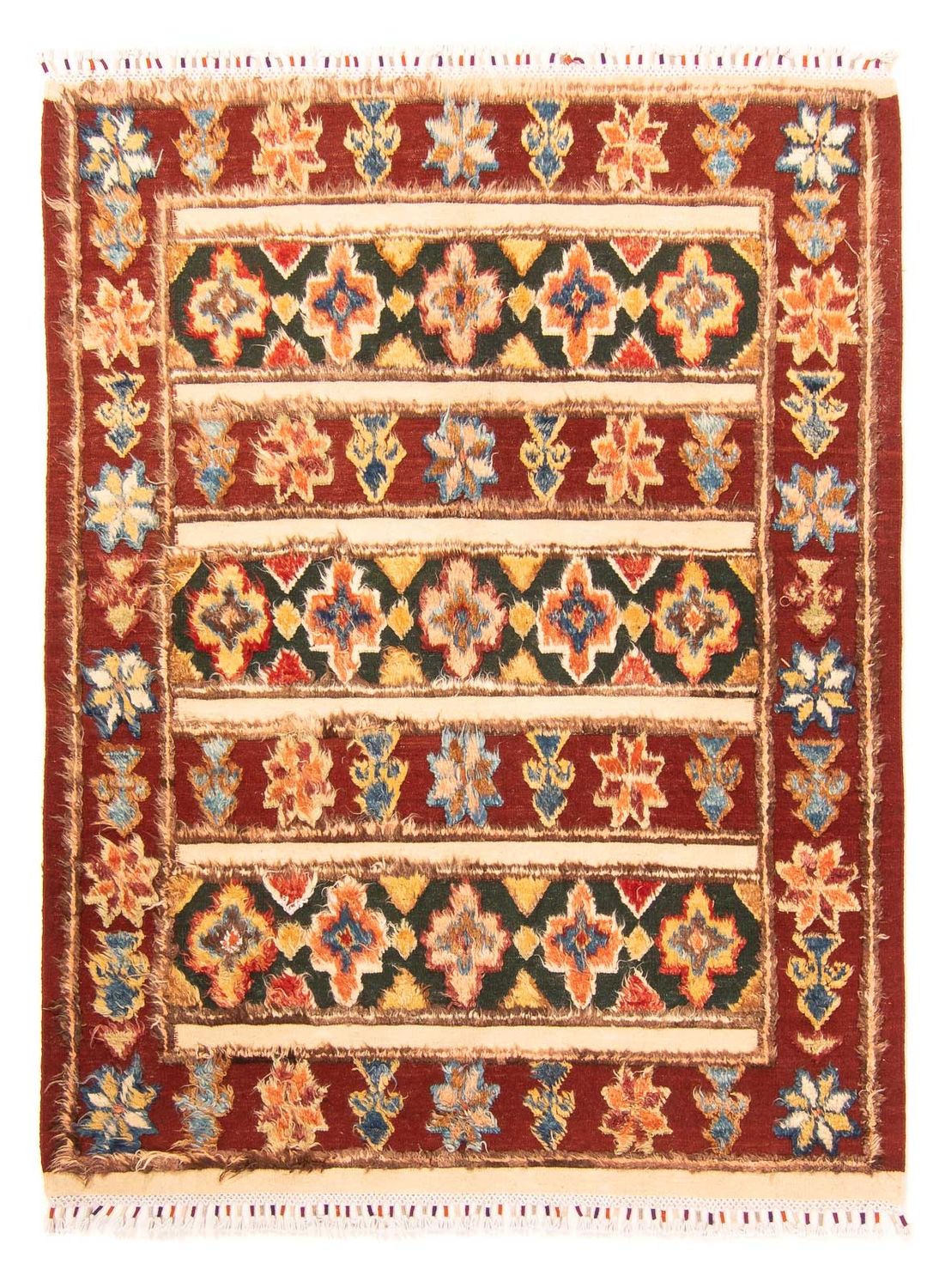 Berber tæppe - 211 x 158 cm - flerfarvet