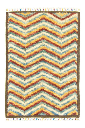 Berber tæppe - 206 x 147 cm - farvet