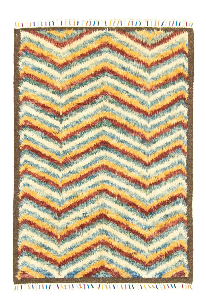 Berber tæppe - 206 x 147 cm - farvet