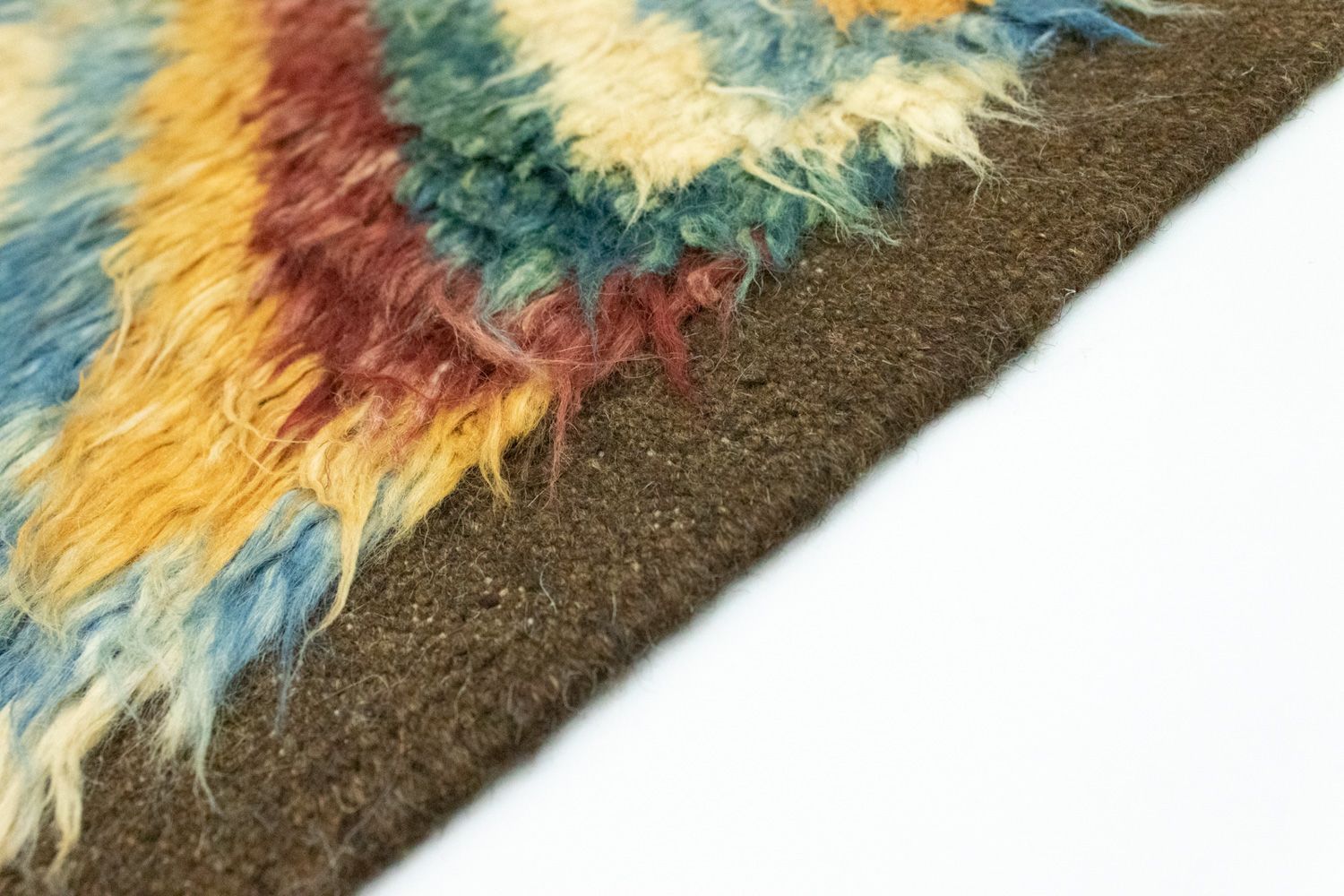 Berber tæppe - 206 x 147 cm - farvet