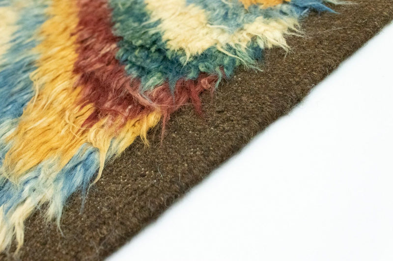 Berber tæppe - 206 x 147 cm - farvet