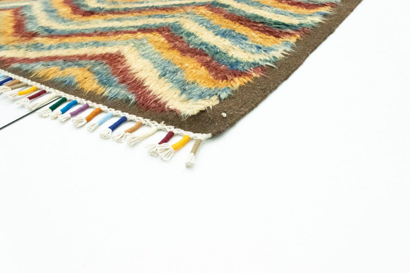 Berber tæppe - 206 x 147 cm - farvet