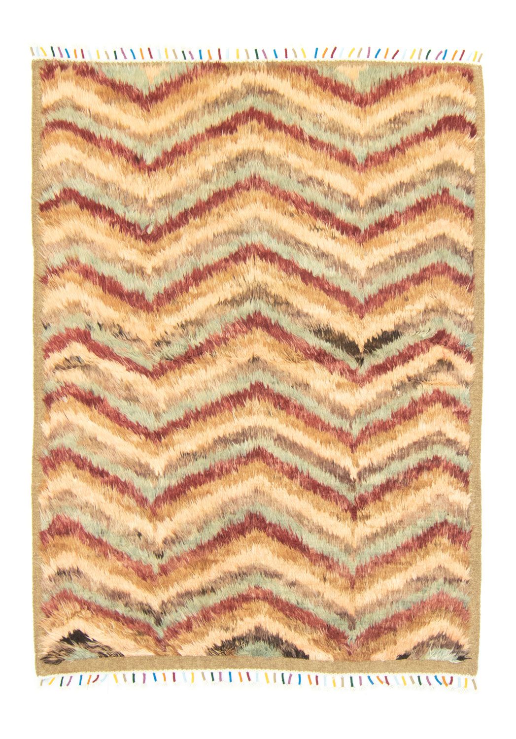 Berber tæppe - 200 x 147 cm - farvet