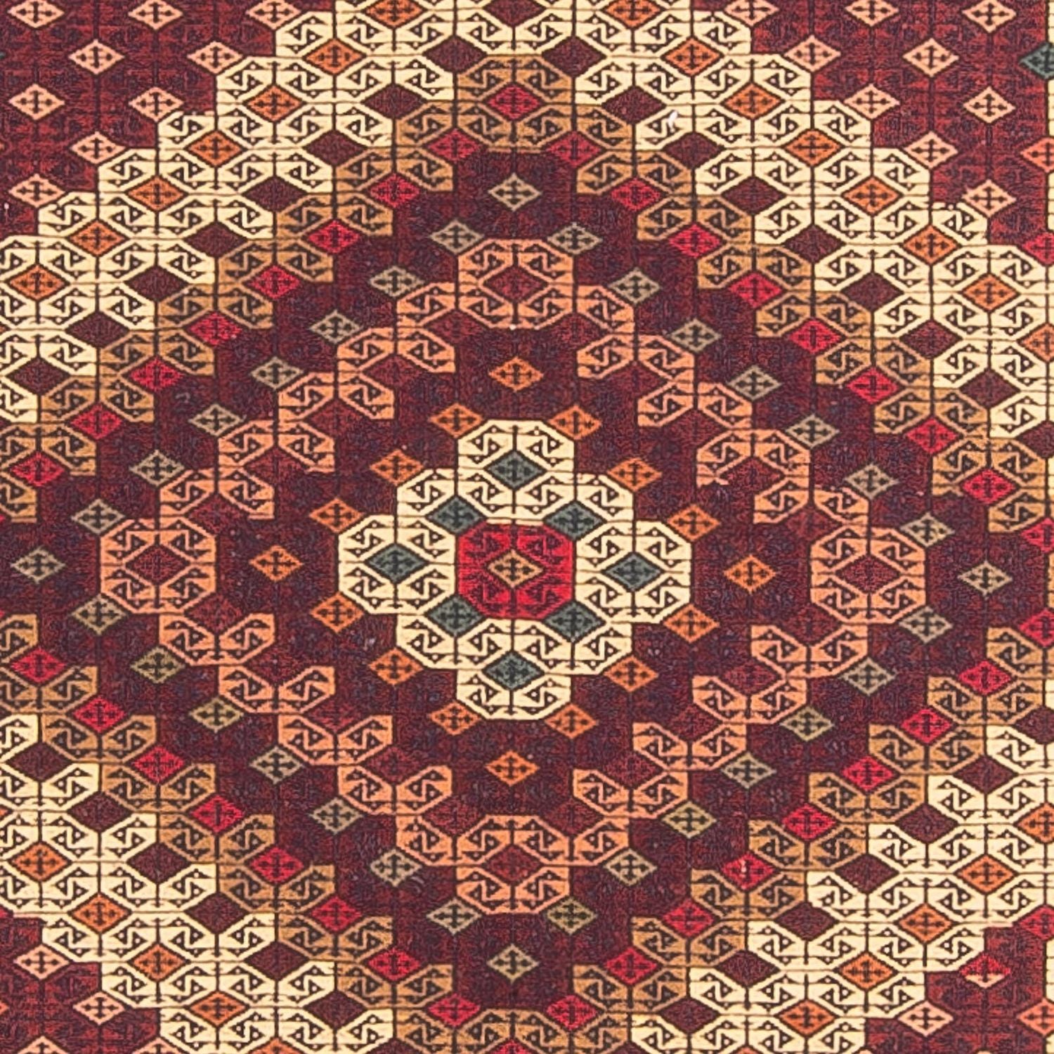 Kelim-tæppe - orientalsk - 196 x 127 cm - flerfarvet