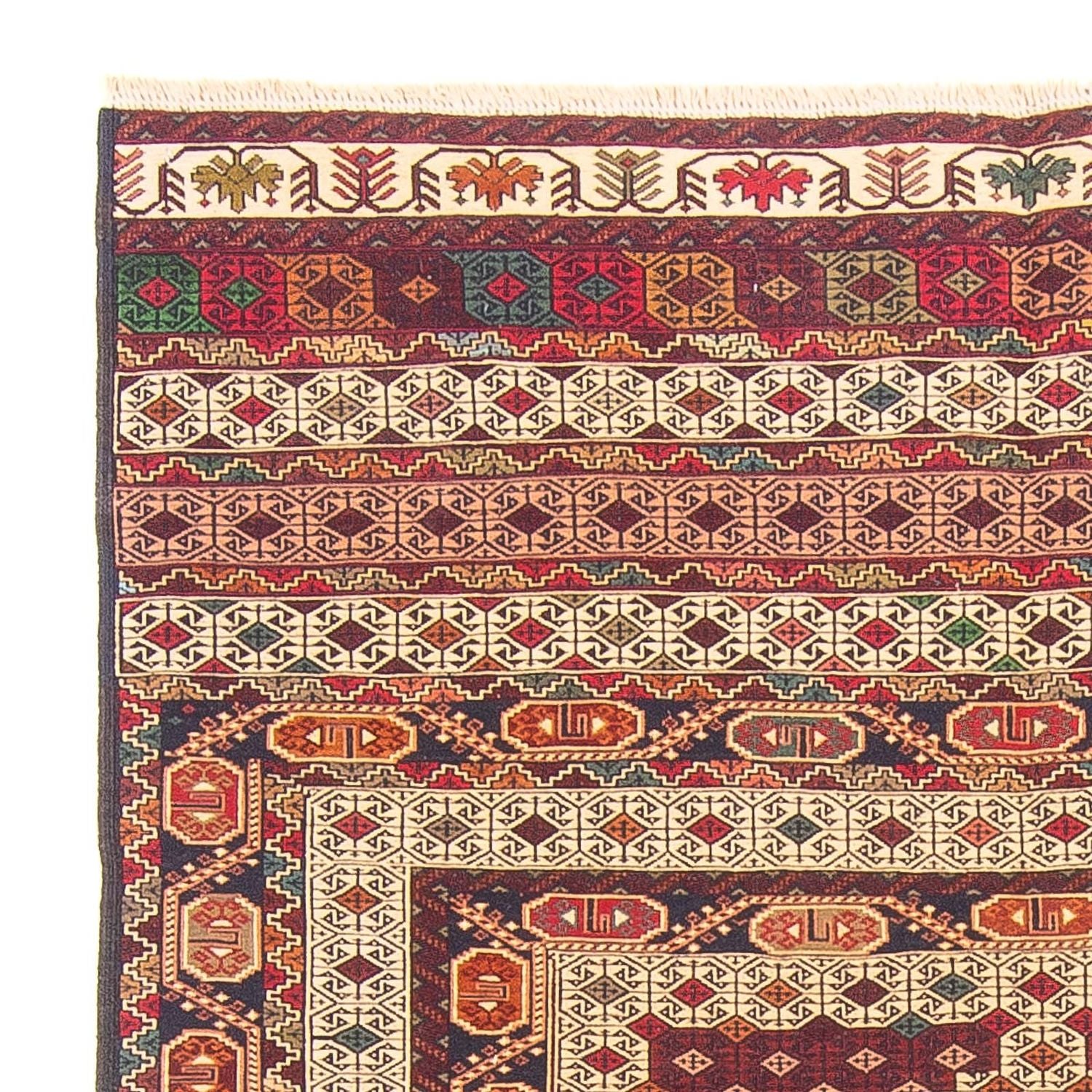 Kelim-tæppe - orientalsk - 196 x 127 cm - flerfarvet