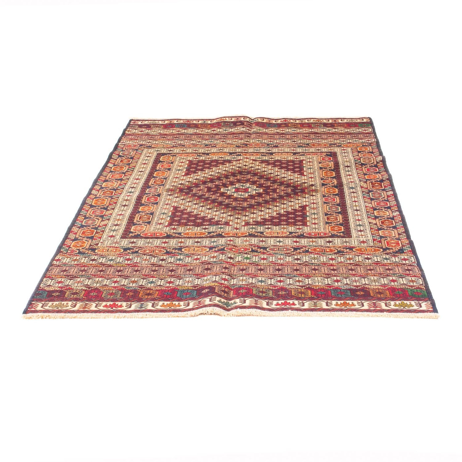 Kelim-tæppe - orientalsk - 196 x 127 cm - flerfarvet