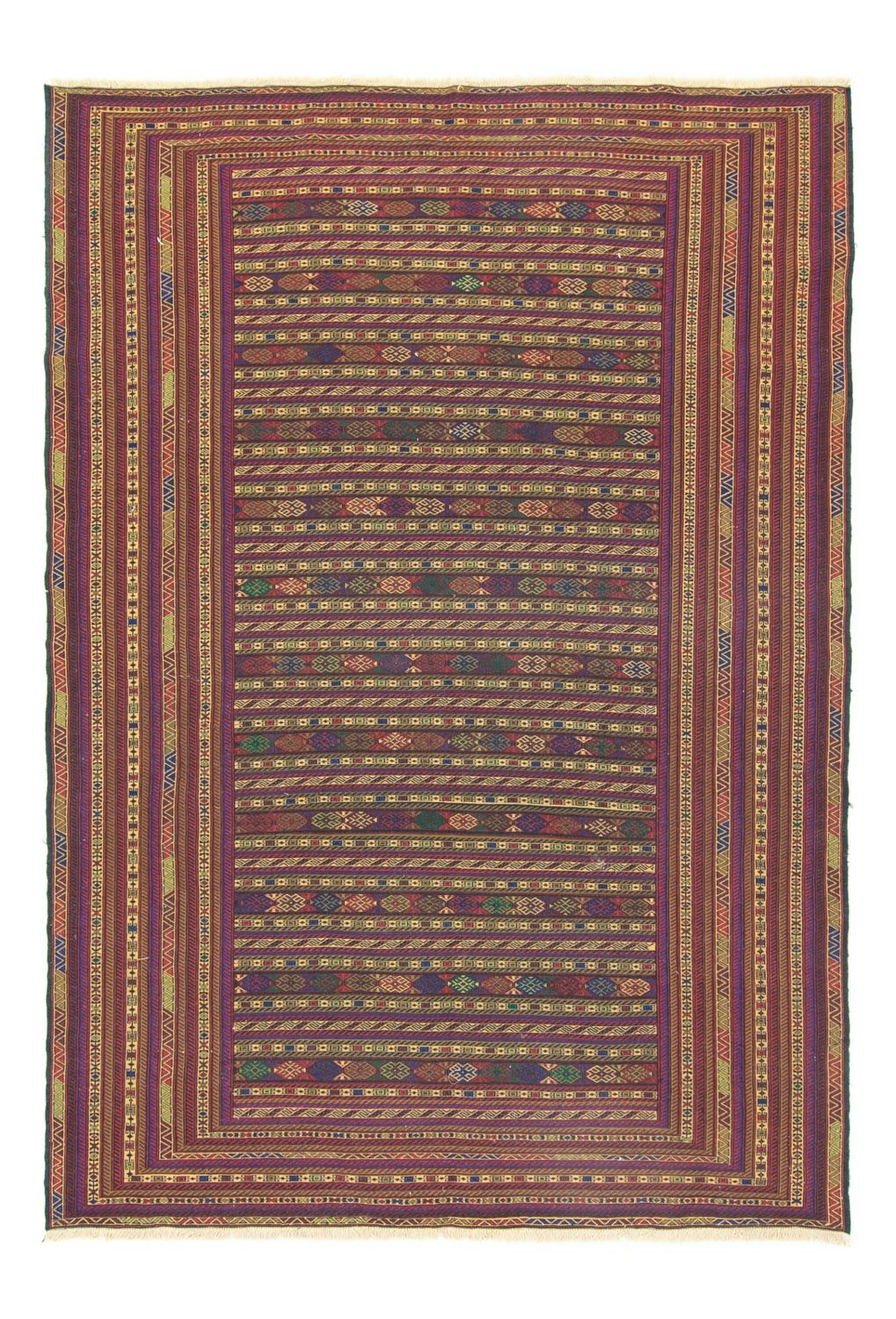 Kelim-tæppe - orientalsk - 278 x 195 cm - brun
