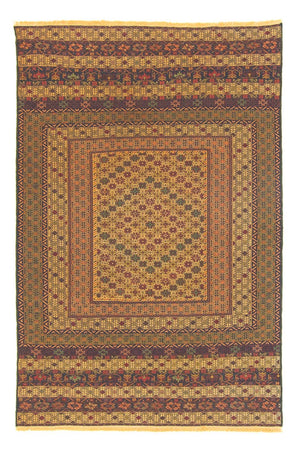 Kelim-tæppe - orientalsk - 198 x 137 cm - flerfarvet