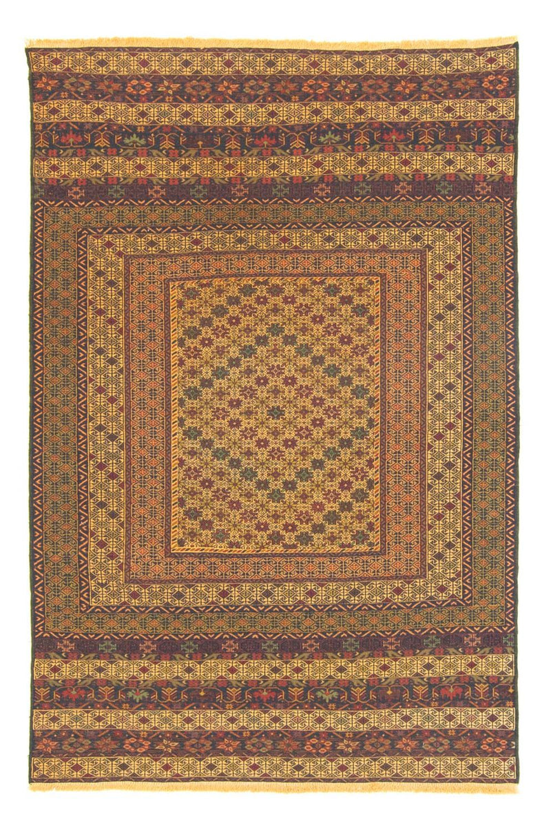 Kelim-tæppe - orientalsk - 198 x 137 cm - flerfarvet