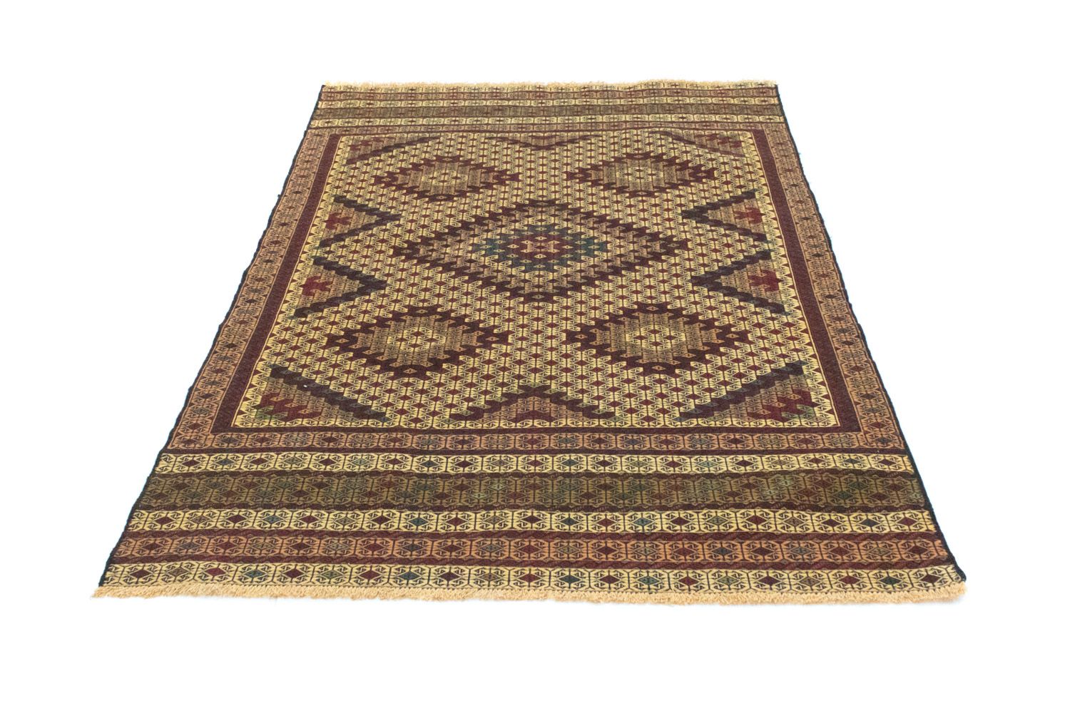 Kelim-tæppe - orientalsk - 197 x 131 cm - flerfarvet