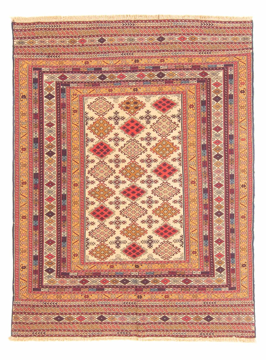 Kelim-tæppe - orientalsk - 170 x 126 cm - flerfarvet