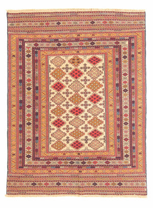 Kelim-tæppe - orientalsk - 170 x 126 cm - flerfarvet