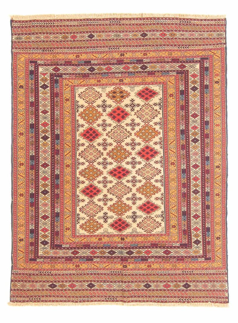 Kelim-tæppe - orientalsk - 170 x 126 cm - flerfarvet
