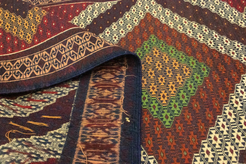 Løber Kelim-tæppe - orientalsk - 222 x 85 cm - brun