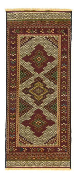 Løber Kelim-tæppe - orientalsk - 208 x 85 cm - beige