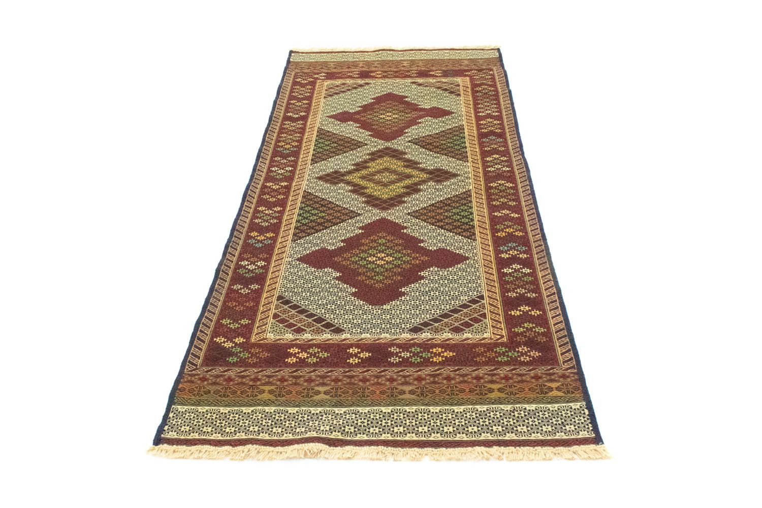Løber Kelim-tæppe - orientalsk - 208 x 85 cm - beige